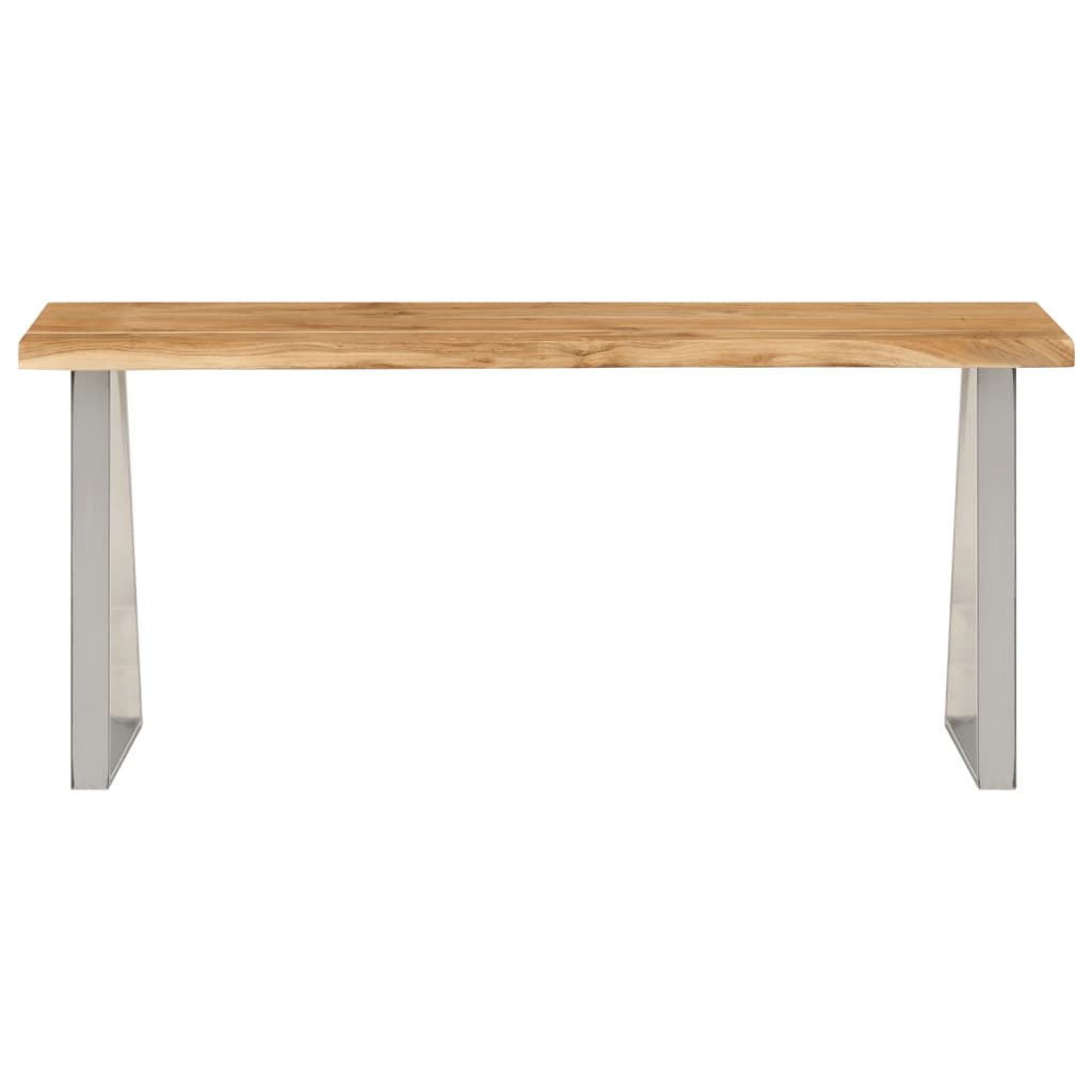Bankje met natuurlijke rand 105 cm massief acaciahout is nu te koop bij PeponiXL, paradijselijk wonen!