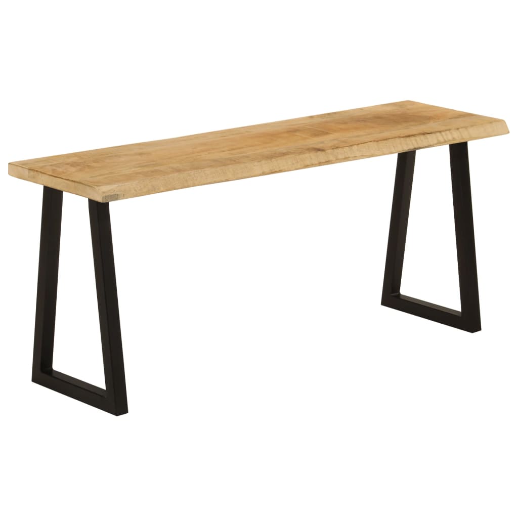 Bankje met natuurlijke rand 105 cm massief mangohout is nu te koop bij PeponiXL, paradijselijk wonen!