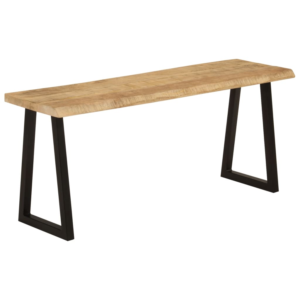 Bankje met natuurlijke rand 105 cm massief mangohout is nu te koop bij PeponiXL, paradijselijk wonen!