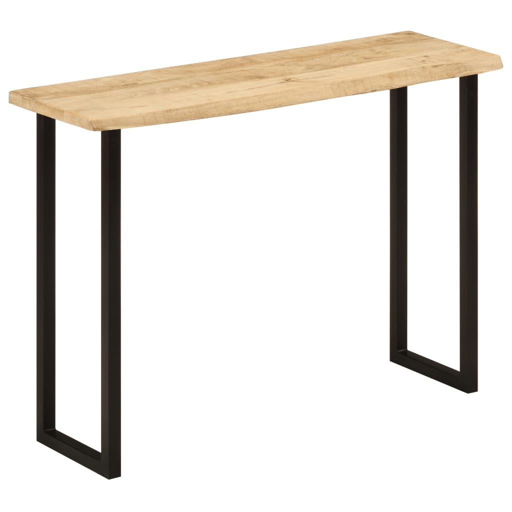 Wandtafel met natuurlijke rand 105x33x76 cm massief mangohout is nu te koop bij PeponiXL, paradijselijk wonen!