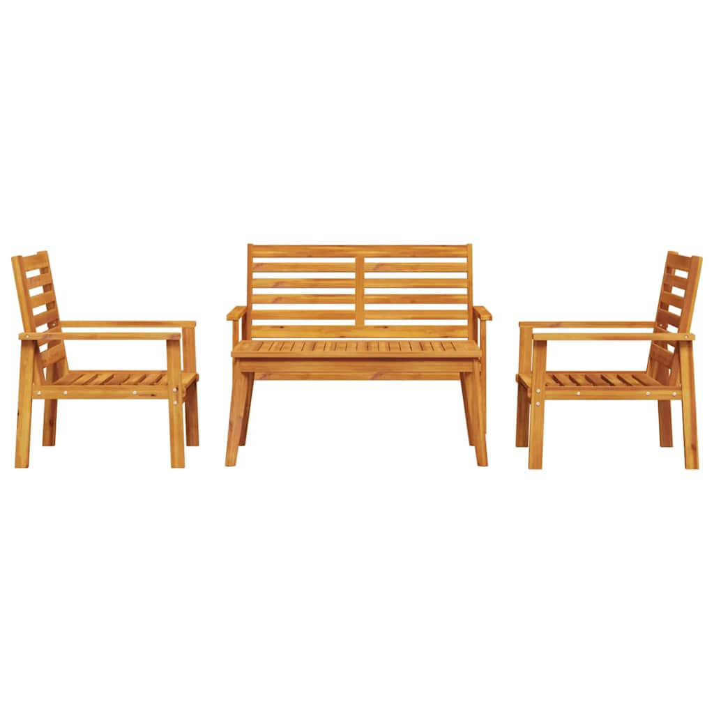 4-delige Loungeset massief acaciahout is nu te koop bij PeponiXL, paradijselijk wonen!
