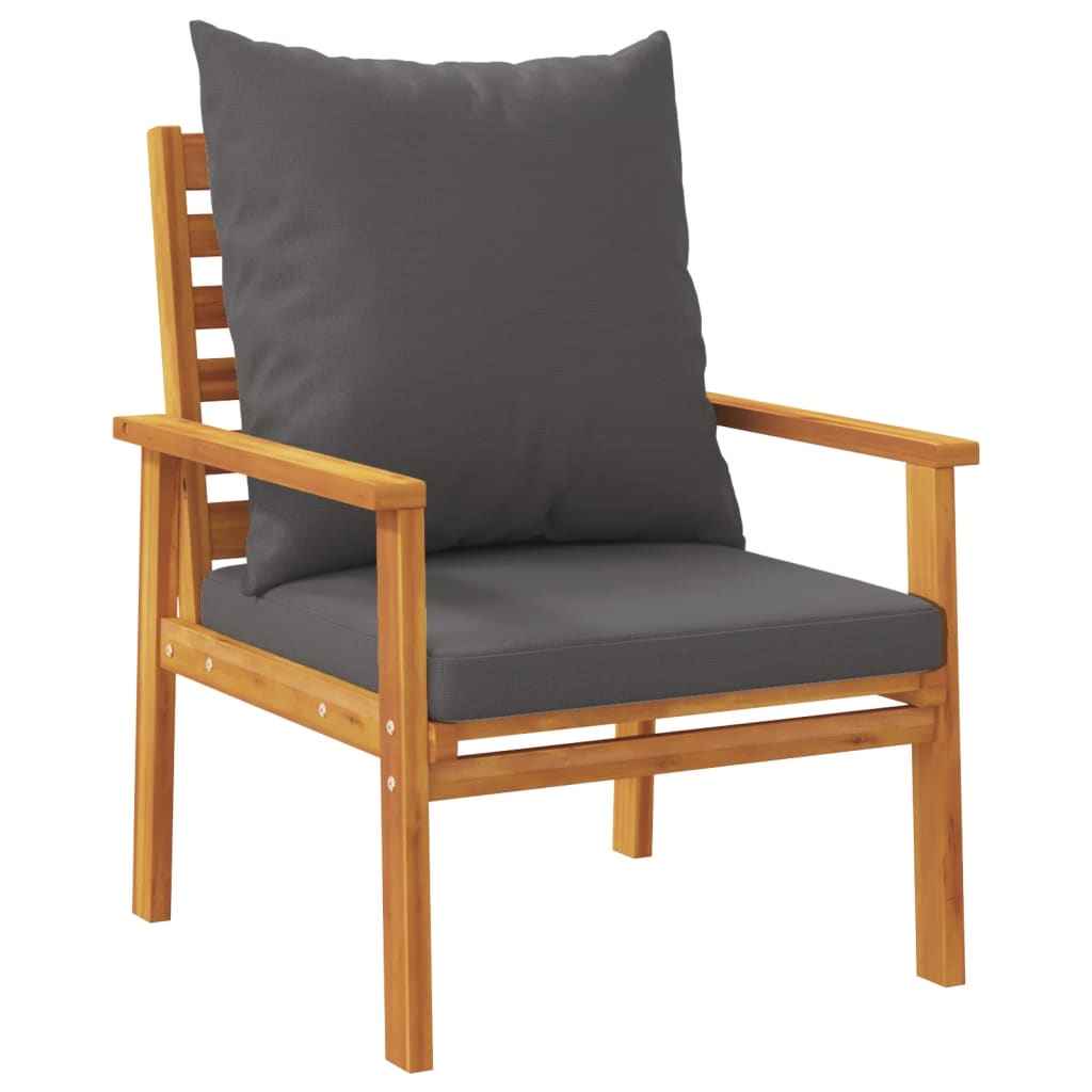 4-delige Loungeset met kussens massief acaciahout is nu te koop bij PeponiXL, paradijselijk wonen!