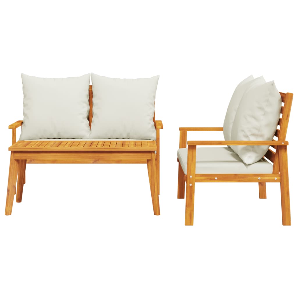3-delige Loungeset met kussens massief acaciahout is nu te koop bij PeponiXL, paradijselijk wonen!