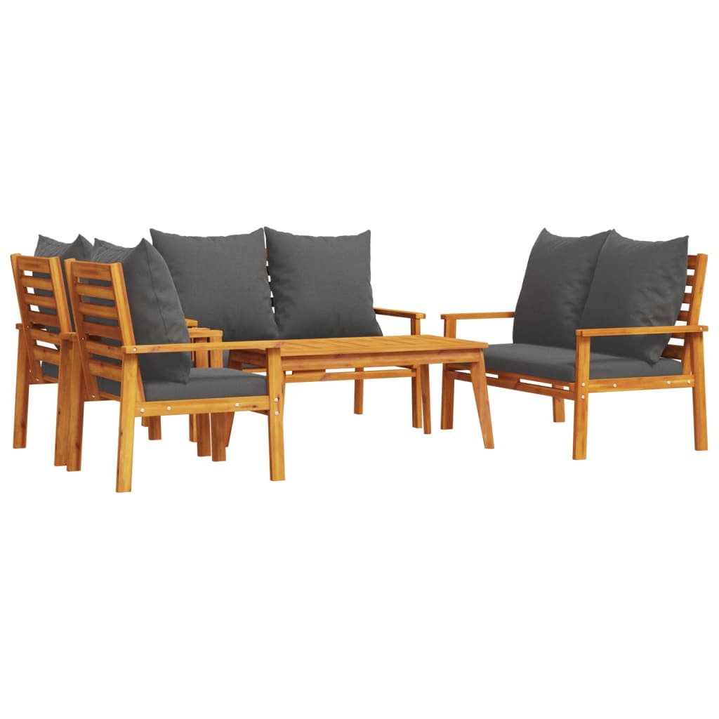 5-delige Loungeset met kussens massief acaciahout is nu te koop bij PeponiXL, paradijselijk wonen!