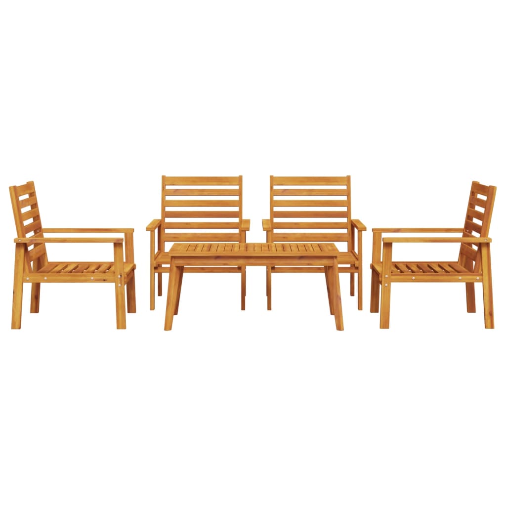 5-delige Loungeset massief acaciahout is nu te koop bij PeponiXL, paradijselijk wonen!