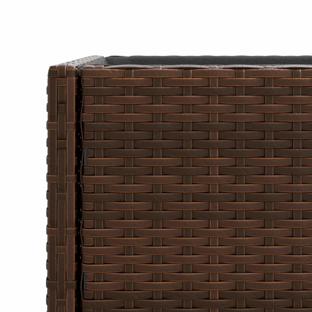 Plantenbakken met schap 2 st 90x40x75 poly rattan bruin is nu te koop bij PeponiXL, paradijselijk wonen!