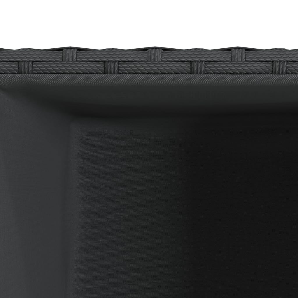 Plantenbakken 2 st 30x30x60 cm poly rattan zwart is nu te koop bij PeponiXL, paradijselijk wonen!