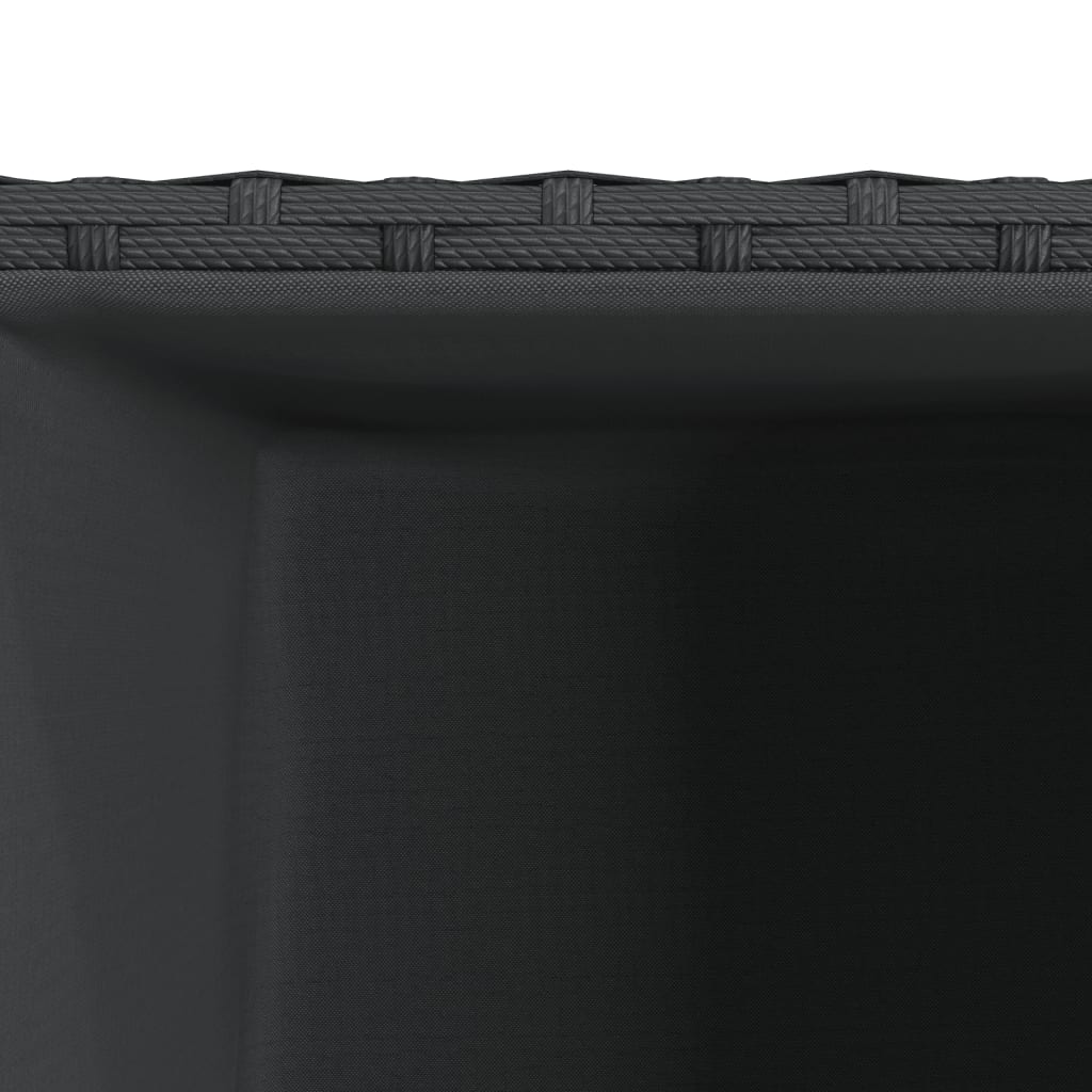 Plantenbakken 2 st 40x40x80 cm poly rattan zwart is nu te koop bij PeponiXL, paradijselijk wonen!