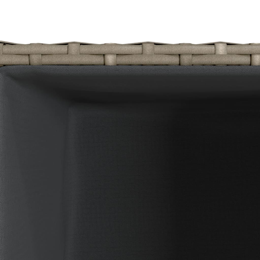 Plantenbakken 2 st 40x40x80 cm poly rattan grijs is nu te koop bij PeponiXL, paradijselijk wonen!