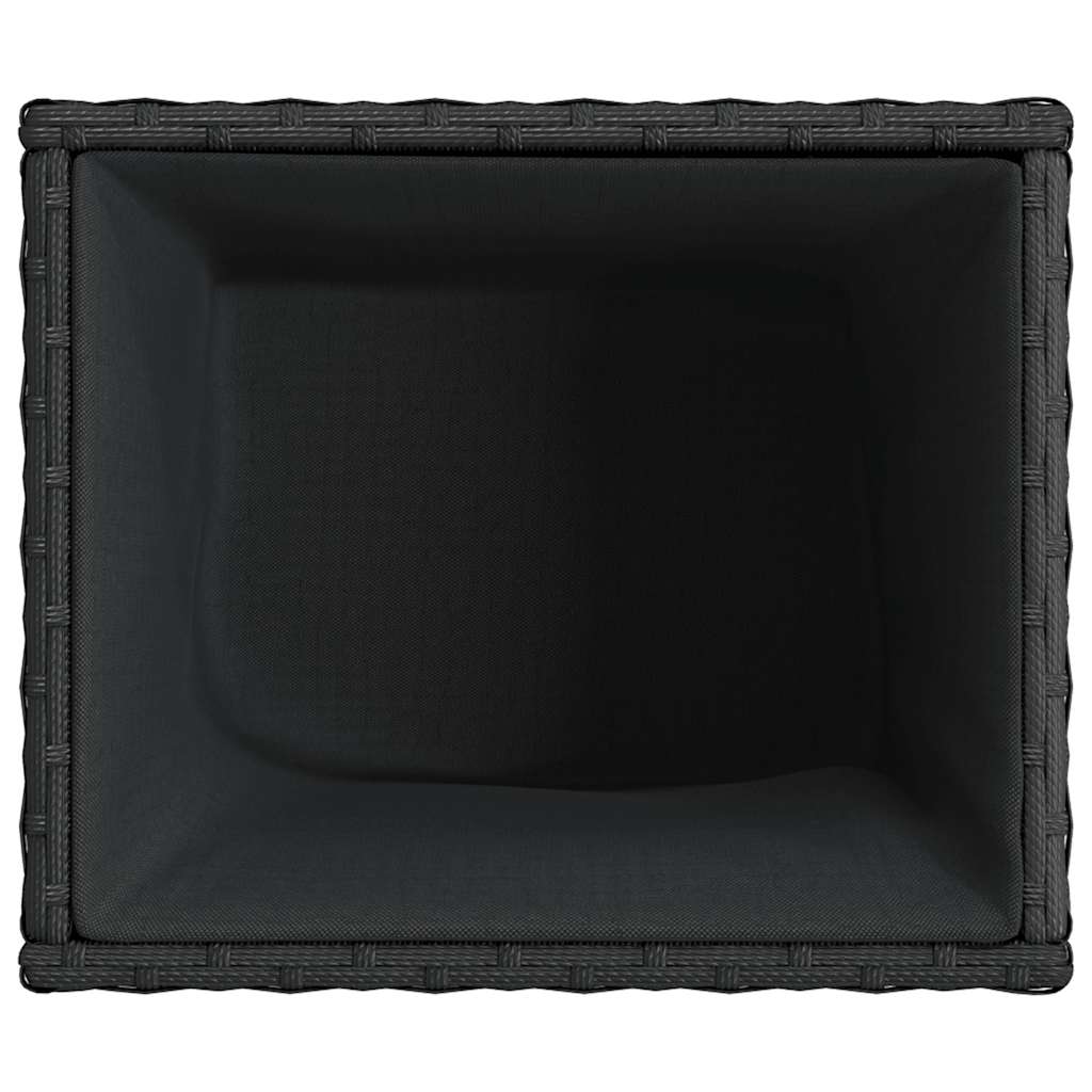 Plantenbakken 2 st 36x30x32 cm poly rattan zwart is nu te koop bij PeponiXL, paradijselijk wonen!