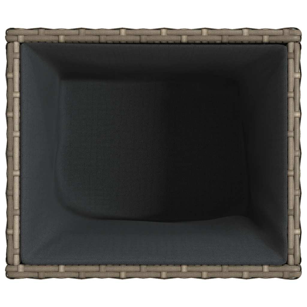 Plantenbakken 2 st 36x30x32 cm poly rattan grijs is nu te koop bij PeponiXL, paradijselijk wonen!