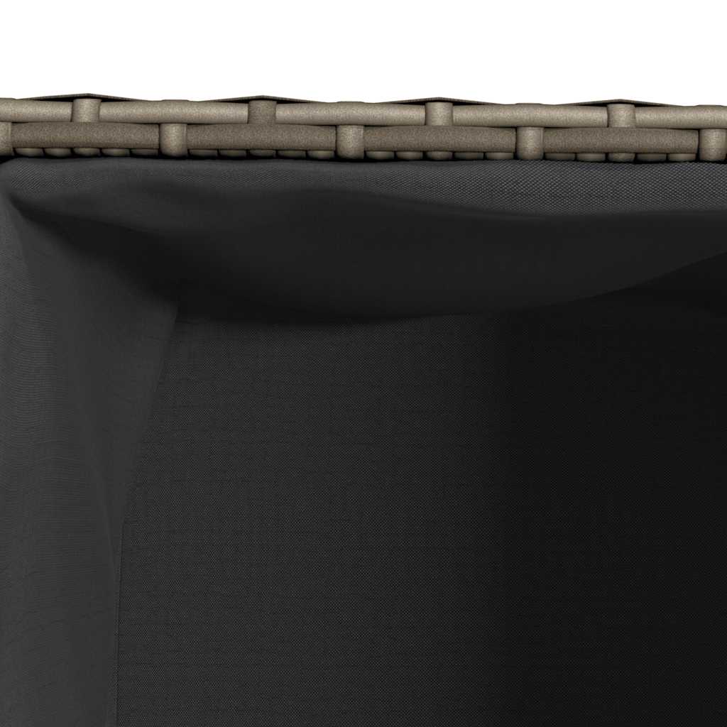 Plantenbakken 2 st 36x30x32 cm poly rattan grijs is nu te koop bij PeponiXL, paradijselijk wonen!