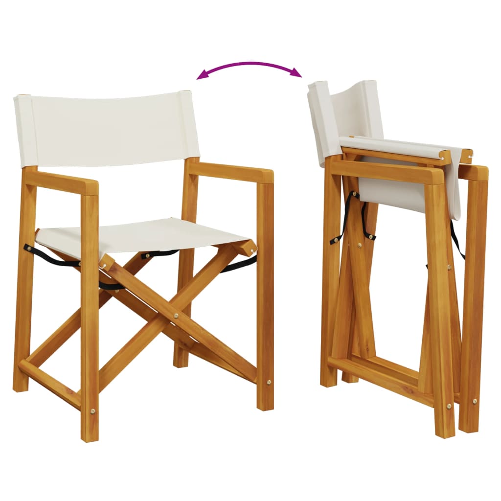 Tuinstoelen 6 st inklapbaar stof crèmewit is nu te koop bij PeponiXL, paradijselijk wonen!