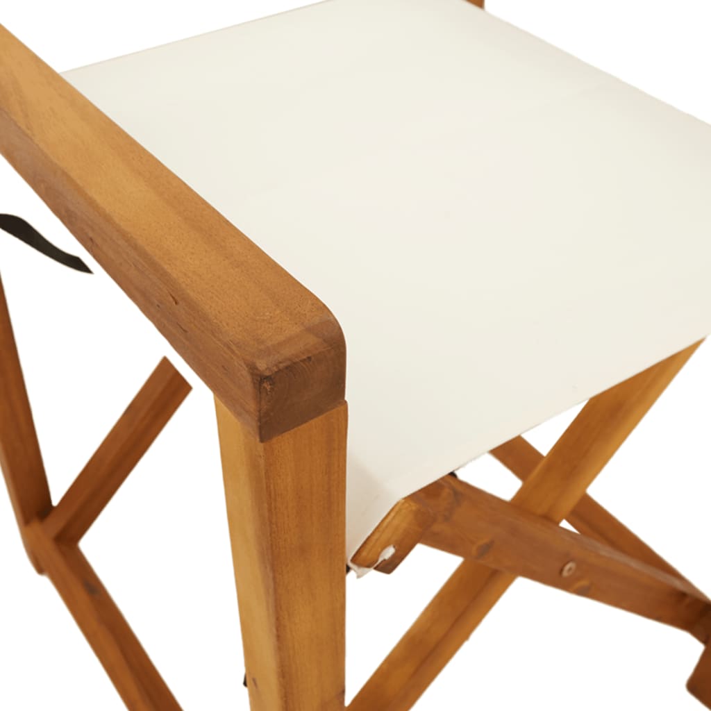 Tuinstoelen 6 st inklapbaar stof crèmewit is nu te koop bij PeponiXL, paradijselijk wonen!