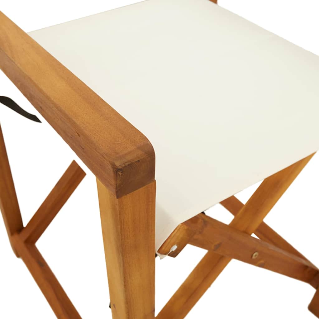 Tuinstoelen 8 st inklapbaar stof crèmewit is nu te koop bij PeponiXL, paradijselijk wonen!