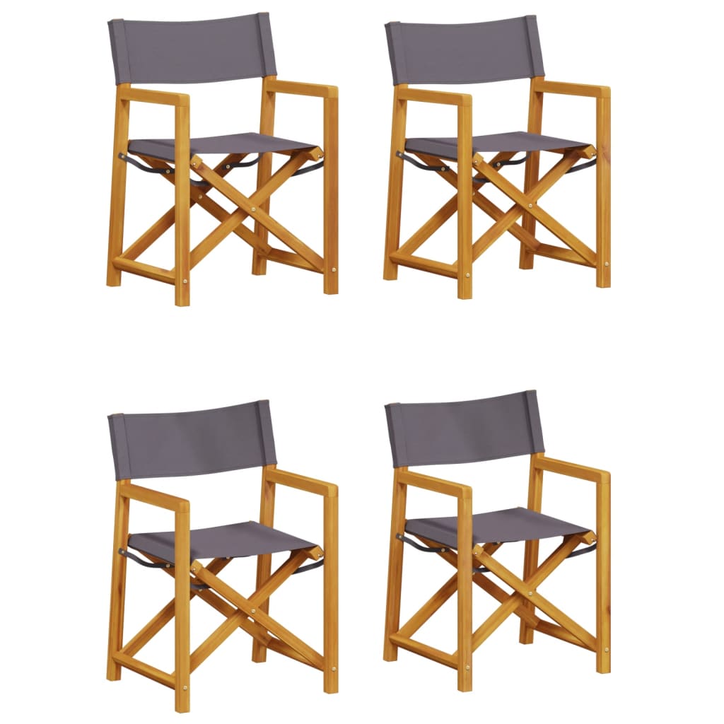 Tuinstoelen 4 st inklapbaar stof donkergrijs is nu te koop bij PeponiXL, paradijselijk wonen!