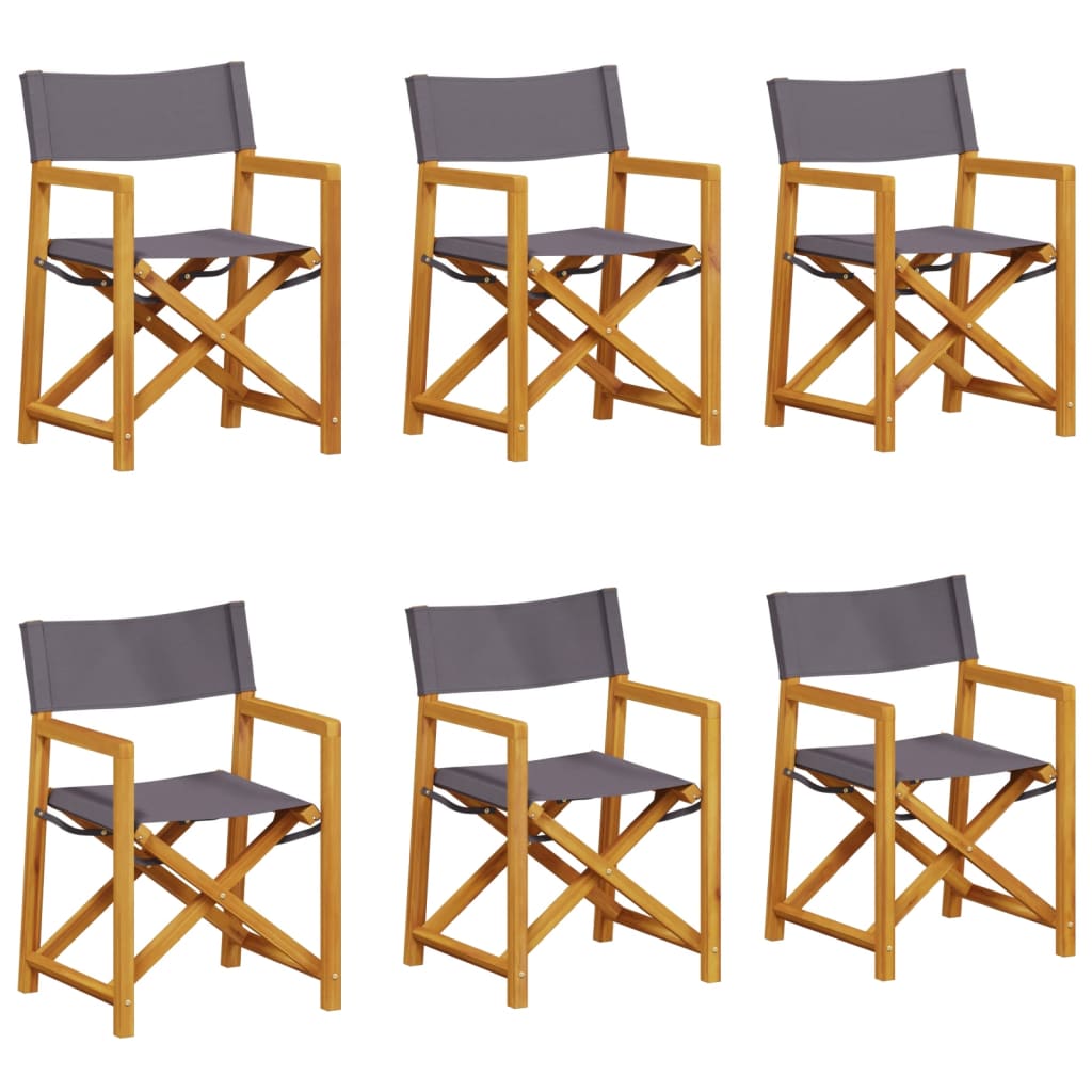 Tuinstoelen 6 st inklapbaar stof donkergrijs is nu te koop bij PeponiXL, paradijselijk wonen!