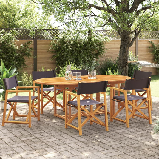 Tuinstoelen 6 st inklapbaar stof donkergrijs is nu te koop bij PeponiXL, paradijselijk wonen!