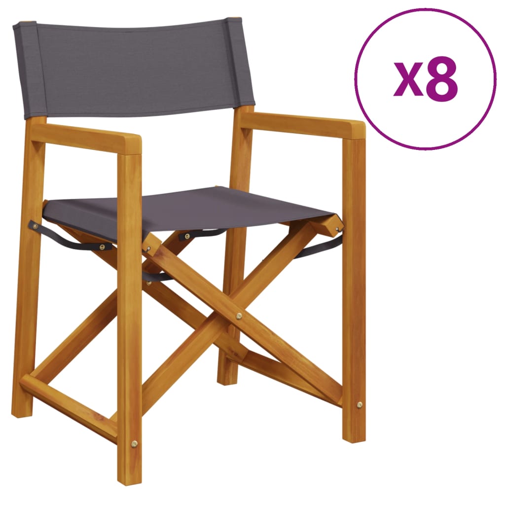 Tuinstoelen 8 st inklapbaar stof donkergrijs is nu te koop bij PeponiXL, paradijselijk wonen!