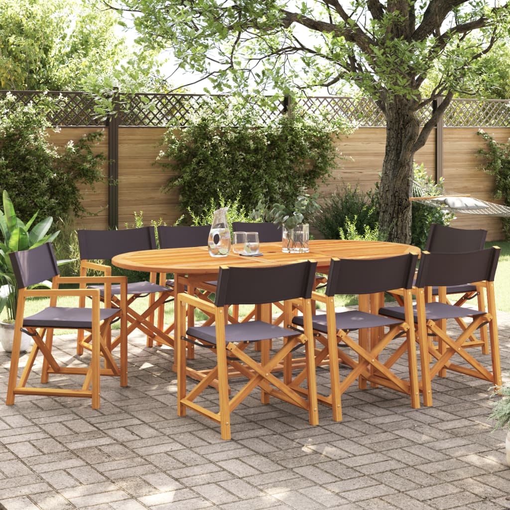 Tuinstoelen 8 st inklapbaar stof donkergrijs is nu te koop bij PeponiXL, paradijselijk wonen!