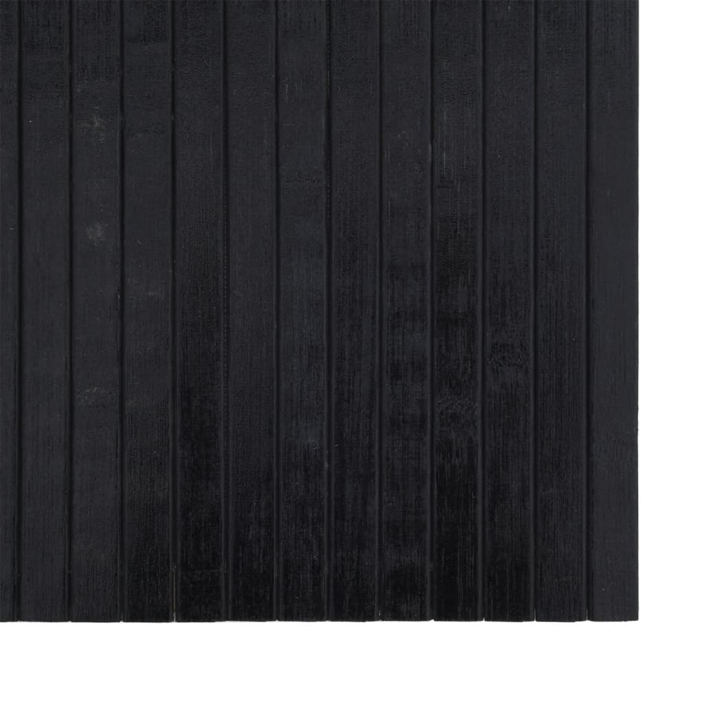 Vloerkleed rechthoekig 70x300 cm bamboe zwart is nu te koop bij PeponiXL, paradijselijk wonen!
