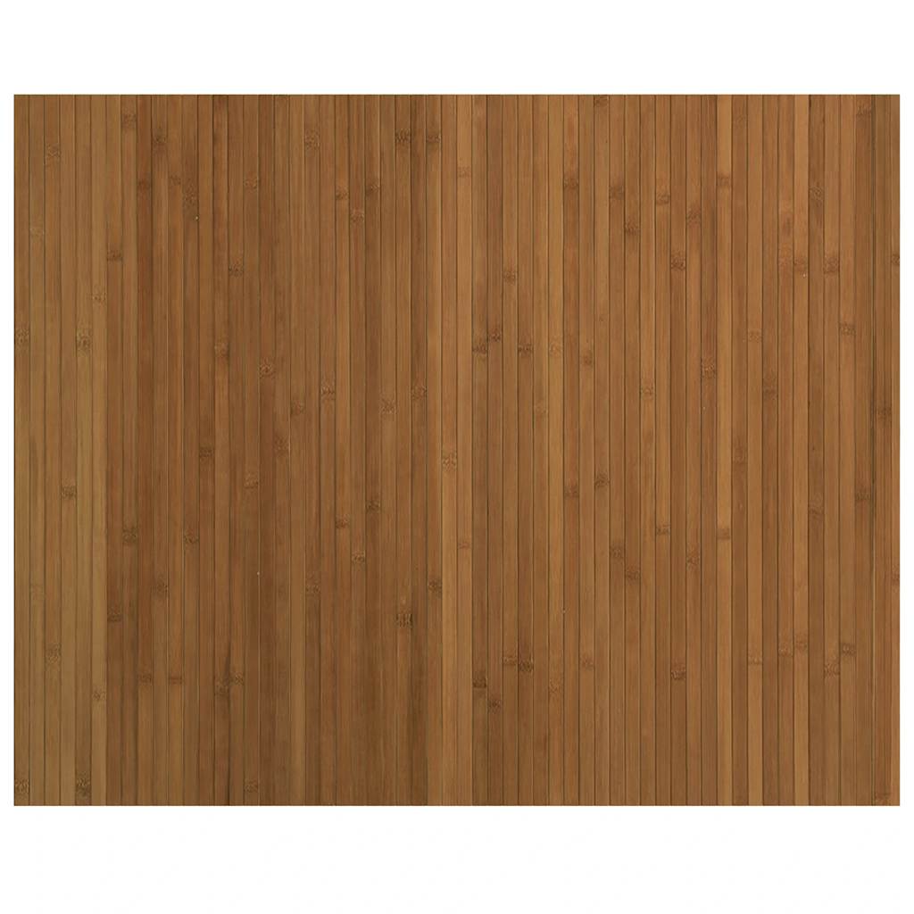 Vloerkleed rechthoekig 80x100 cm bamboe bruin