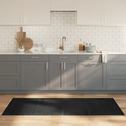 Vloerkleed rechthoekig 80x200 cm bamboe grijs is nu te koop bij PeponiXL, paradijselijk wonen!