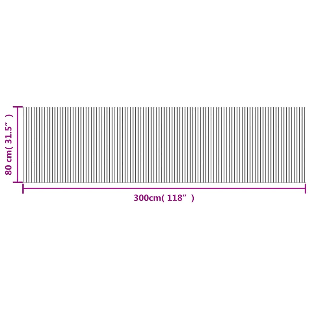 Vloerkleed rechthoekig 80x300 cm bamboe donkerbruin is nu te koop bij PeponiXL, paradijselijk wonen!