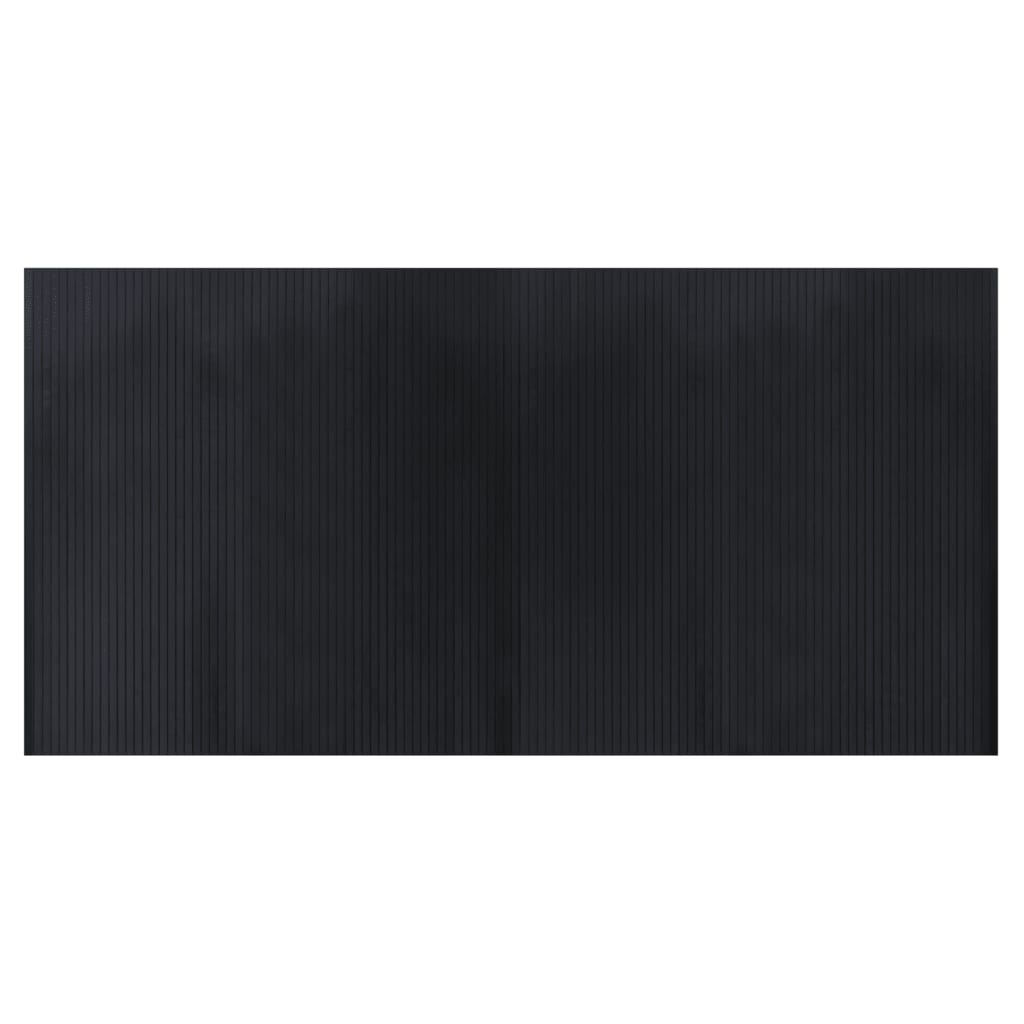 Vloerkleed rechthoekig 100x200 cm bamboe zwart is nu te koop bij PeponiXL, paradijselijk wonen!