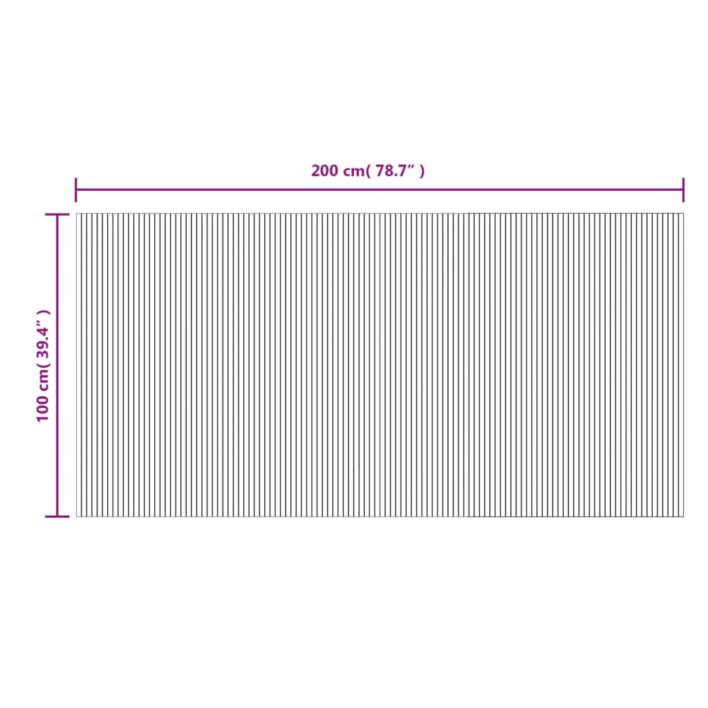 Vloerkleed rechthoekig 100x200 cm bamboe zwart is nu te koop bij PeponiXL, paradijselijk wonen!