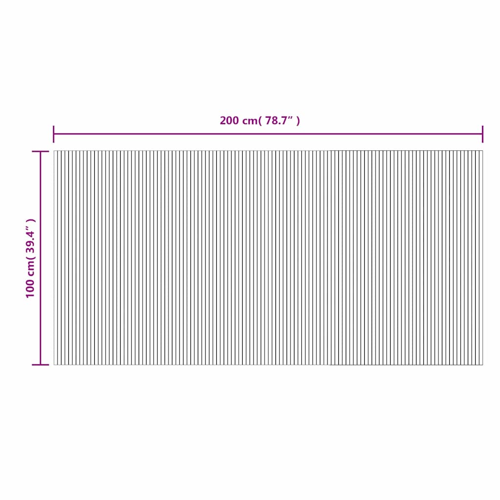 Vloerkleed rechthoekig 100x200 cm bamboe bruin is nu te koop bij PeponiXL, paradijselijk wonen!