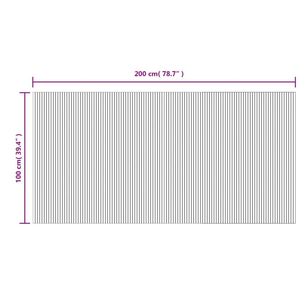 Vloerkleed rechthoekig 100x200 cm bamboe grijs is nu te koop bij PeponiXL, paradijselijk wonen!
