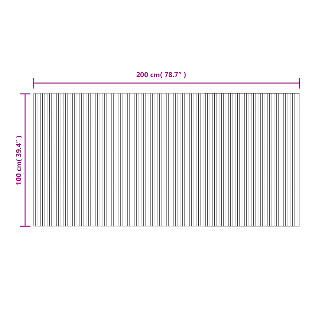 Vloerkleed rechthoekig 100x200 cm bamboe donkerbruin is nu te koop bij PeponiXL, paradijselijk wonen!
