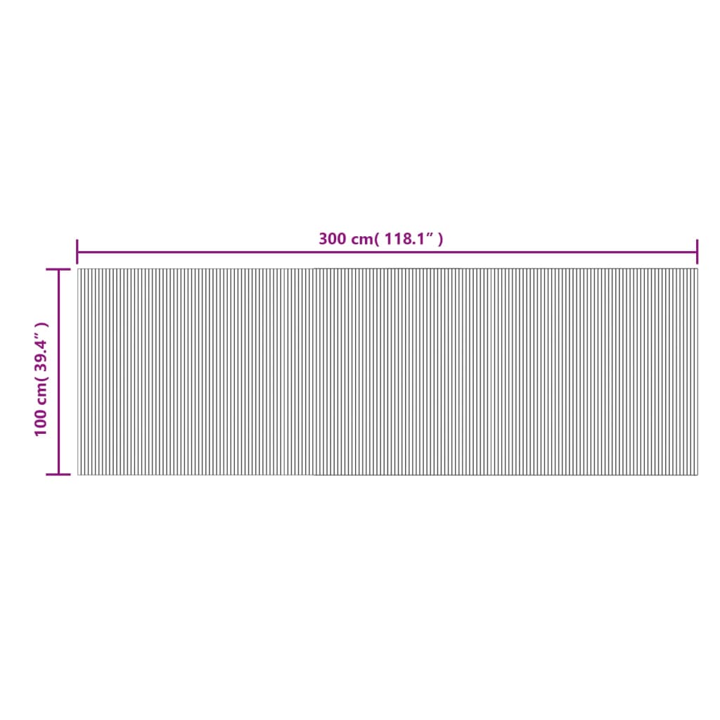 Vloerkleed rechthoekig 100x300 cm bamboe donkerbruin is nu te koop bij PeponiXL, paradijselijk wonen!