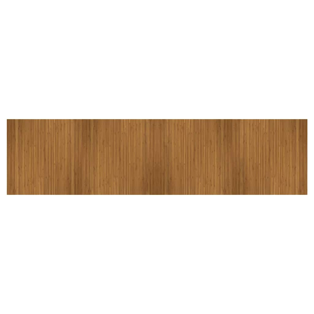 Vloerkleed rechthoekig 100x400 cm bamboe bruin
