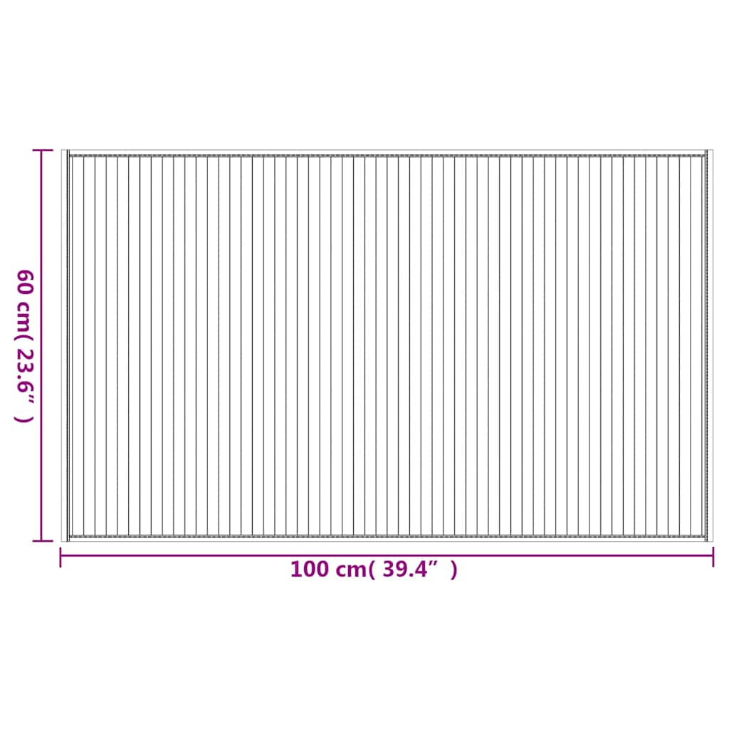 Vloerkleed rechthoekig 60x100 cm bamboe bruin is nu te koop bij PeponiXL, paradijselijk wonen!