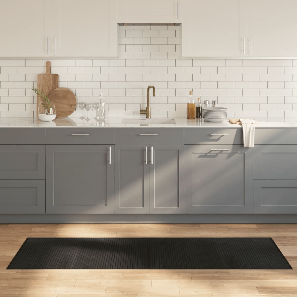 Vloerkleed rechthoekig 60x200 cm bamboe zwart is nu te koop bij PeponiXL, paradijselijk wonen!