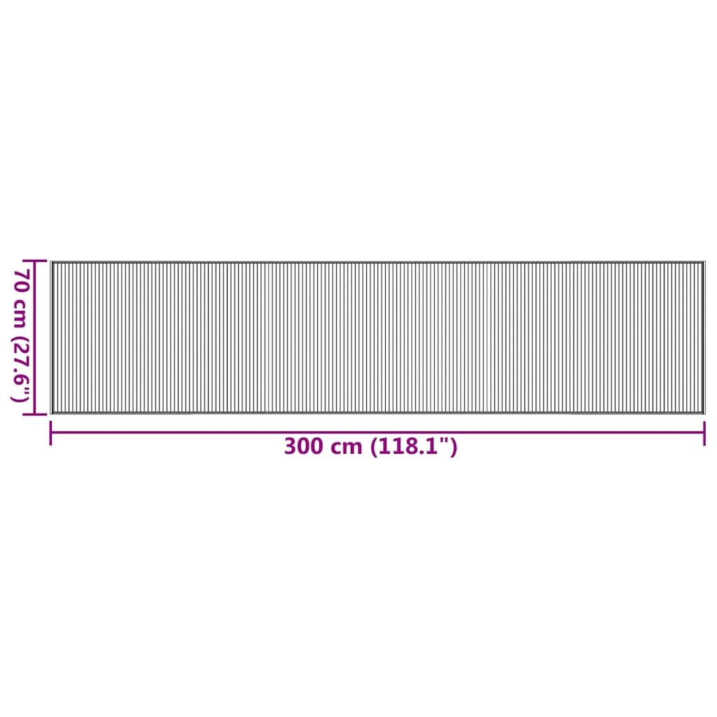 Vloerkleed rechthoekig 70x300 cm bamboe bruin is nu te koop bij PeponiXL, paradijselijk wonen!