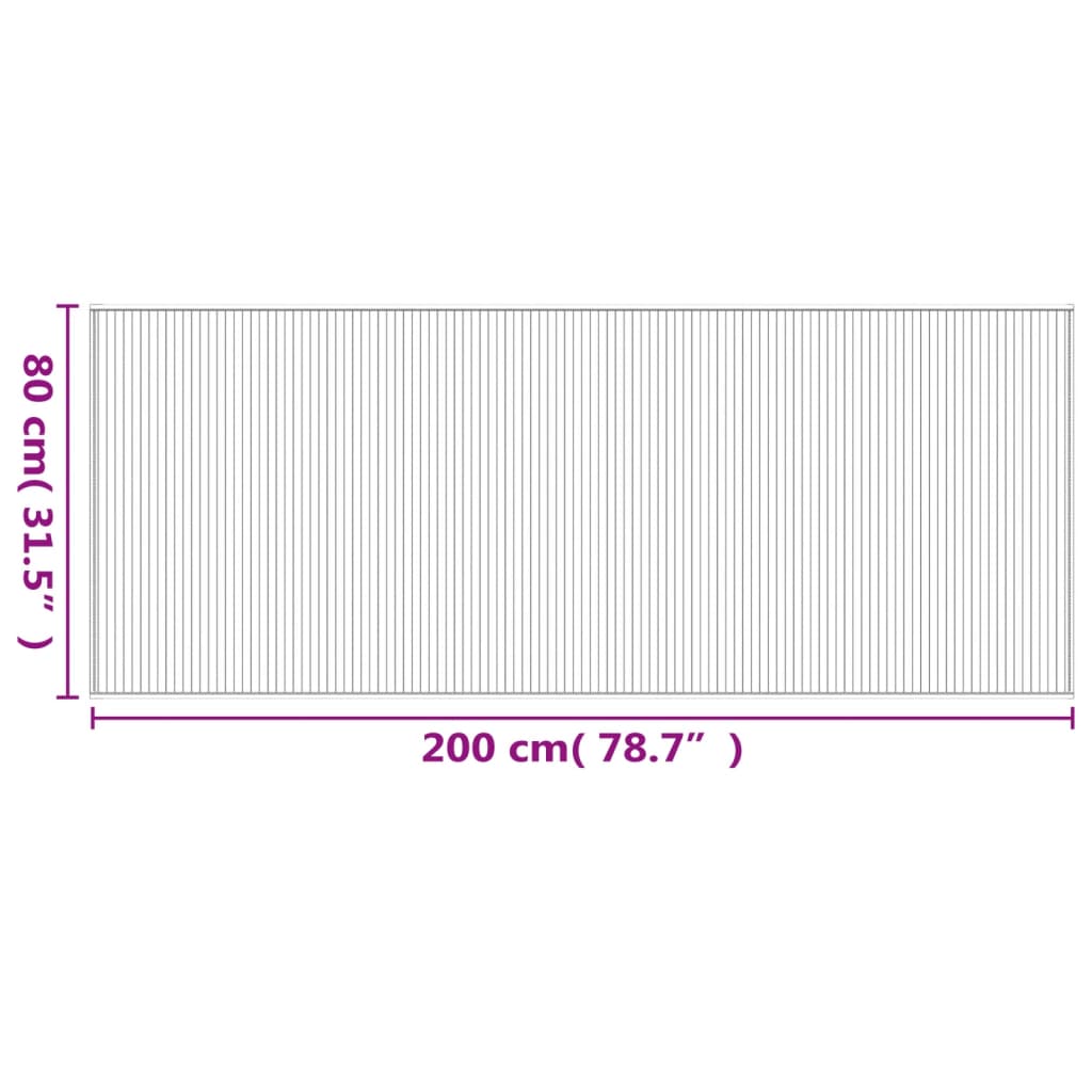 Vloerkleed rechthoekig 80x200 cm bamboe zwart is nu te koop bij PeponiXL, paradijselijk wonen!