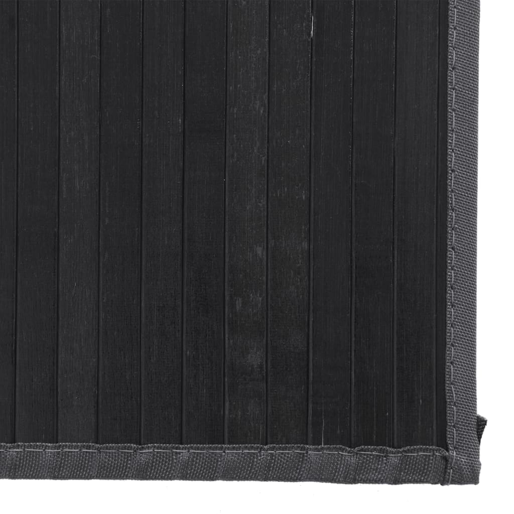 Vloerkleed rechthoekig 80x300 cm bamboe zwart is nu te koop bij PeponiXL, paradijselijk wonen!
