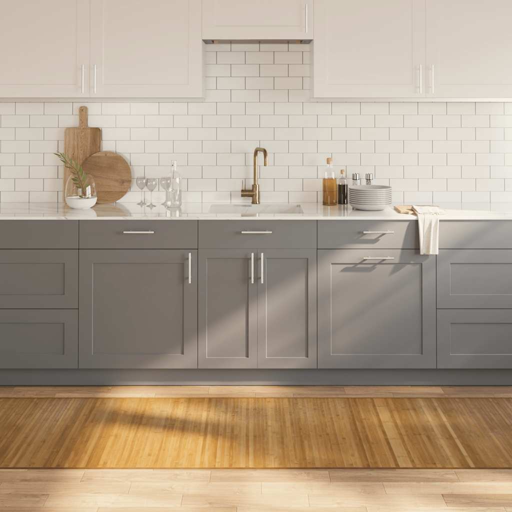 Vloerkleed rechthoekig 80x300 cm bamboe naturel