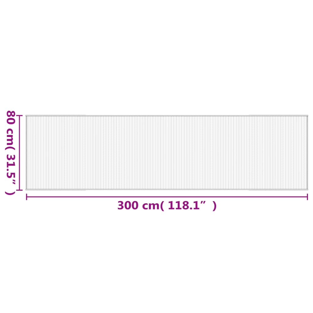 Vloerkleed rechthoekig 80x300 cm bamboe bruin is nu te koop bij PeponiXL, paradijselijk wonen!