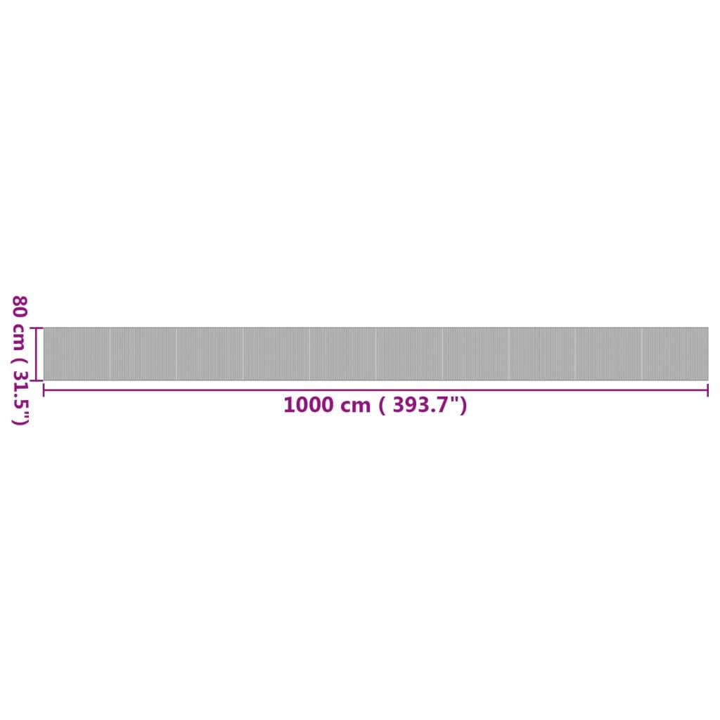 Vloerkleed rechthoekig 80x1000 cm bamboe naturel is nu te koop bij PeponiXL, paradijselijk wonen!