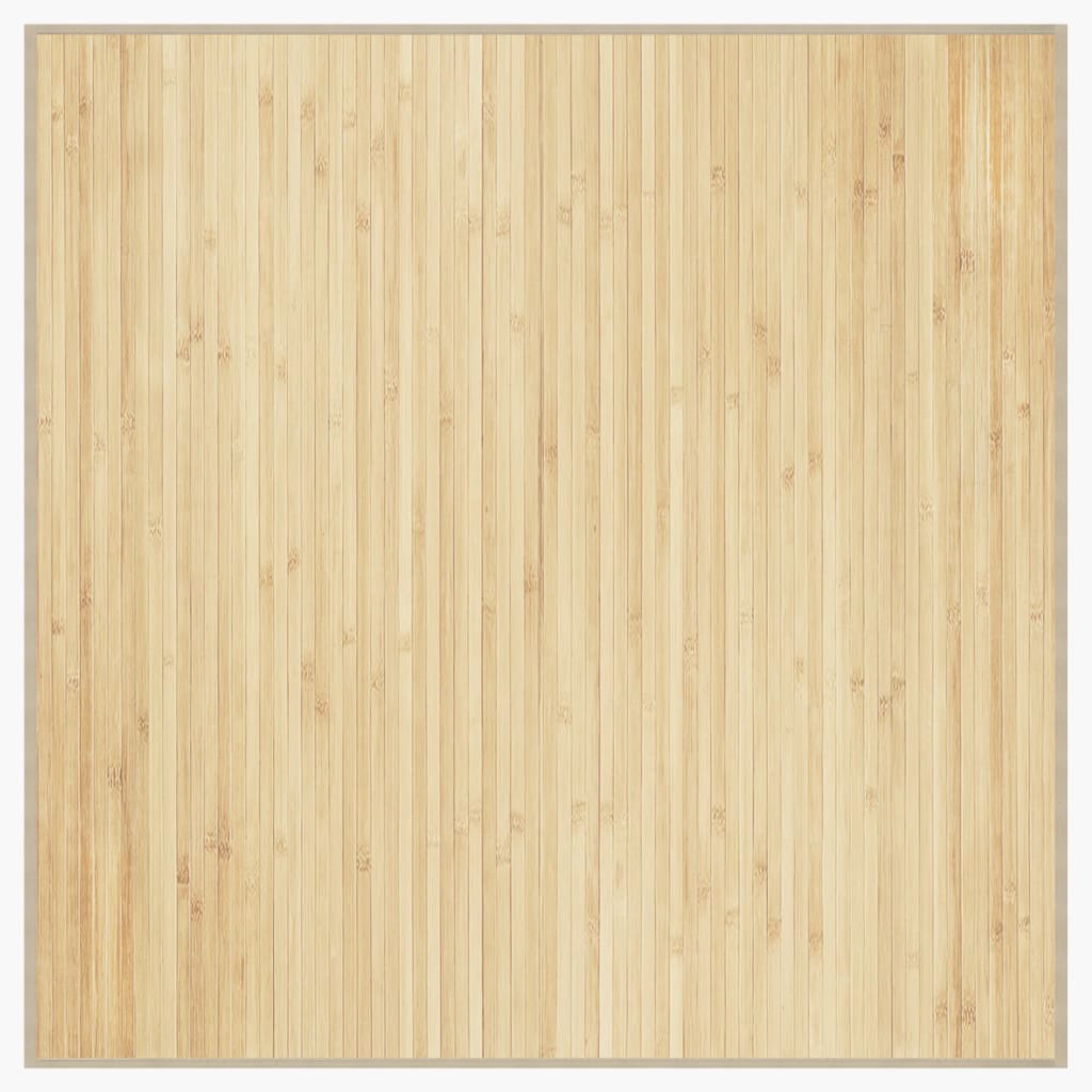 Vloerkleed vierkant 100x100 cm bamboe lichtnaturel is nu te koop bij PeponiXL, paradijselijk wonen!