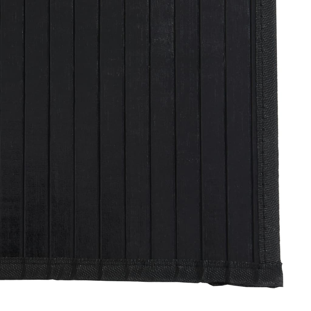 Vloerkleed rechthoekig 100x200 cm bamboe zwart is nu te koop bij PeponiXL, paradijselijk wonen!