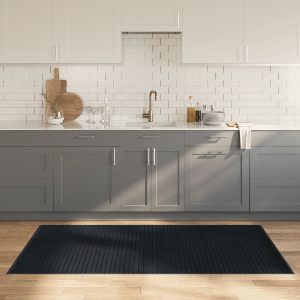 Vloerkleed rechthoekig 100x200 cm bamboe grijs is nu te koop bij PeponiXL, paradijselijk wonen!