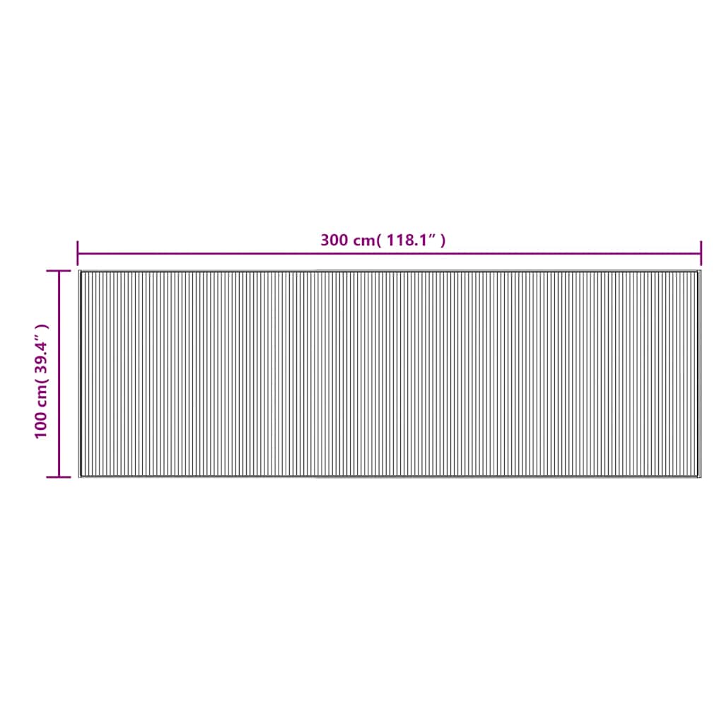 Vloerkleed rechthoekig 100x300 cm bamboe bruin is nu te koop bij PeponiXL, paradijselijk wonen!