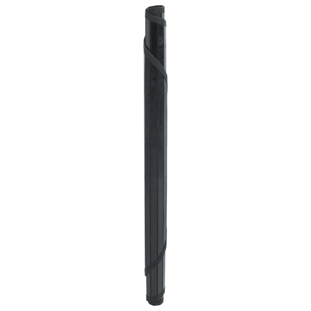 Vloerkleed rond 60 cm bamboe zwart is nu te koop bij PeponiXL, paradijselijk wonen!