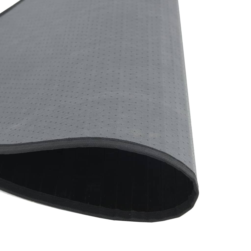 Vloerkleed rond 60 cm bamboe zwart is nu te koop bij PeponiXL, paradijselijk wonen!