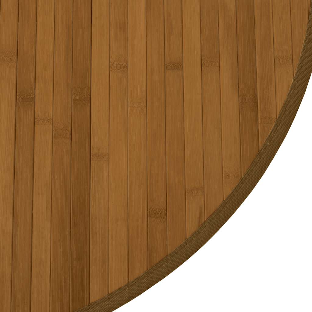 Vloerkleed rond 60 cm bamboe bruin is nu te koop bij PeponiXL, paradijselijk wonen!